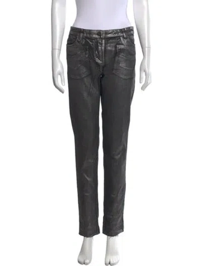 Pre-owned Roberto Cavalli Straight Leg Pants In Grey