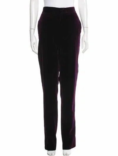 Pre-owned Roberto Cavalli Straight Leg Pants In Purple