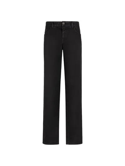 Roberto Cavalli Straight-leg Jeans In Black