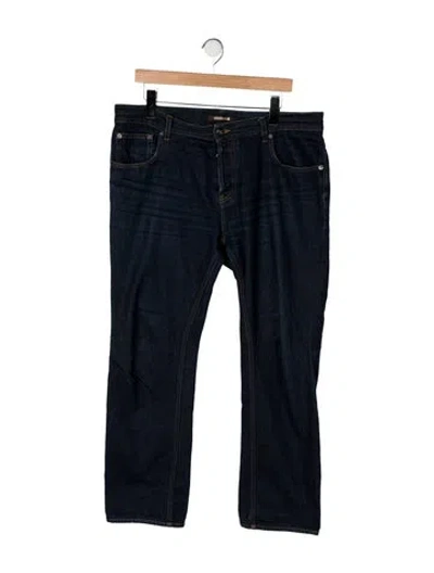 Pre-owned Roberto Cavalli Straight-leg Jeans In Blue