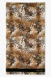 Roberto Cavalli Jaguar Skin Print Beach Towel In Animal Print