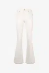 Roberto Cavalli Stretch Cotton Flared Pants In White