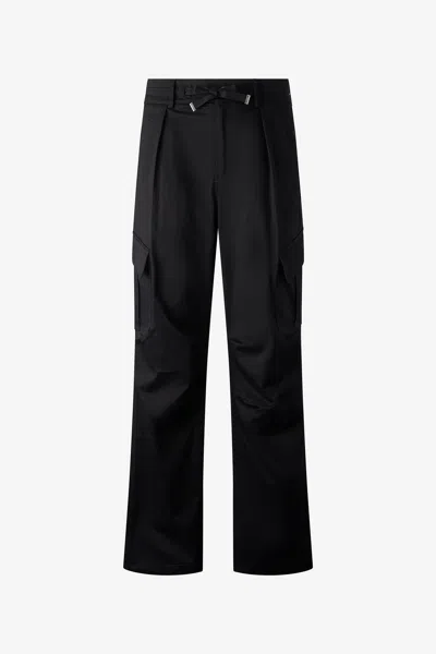 Roberto Cavalli Stretch Cotton Pants With Drawstring In Black