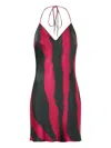 Roberto Cavalli Striped Dress In Black