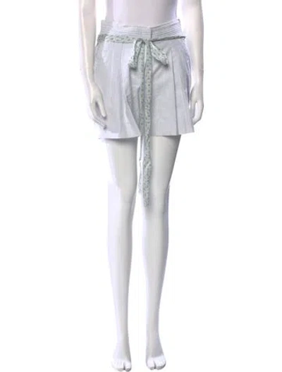 Pre-owned Roberto Cavalli Striped Mini Shorts In Blue