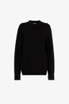 Roberto Cavalli Stud-embellished Crew-neck Jumper In Black