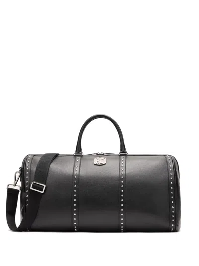 Roberto Cavalli Studded Leather Holdall In Black