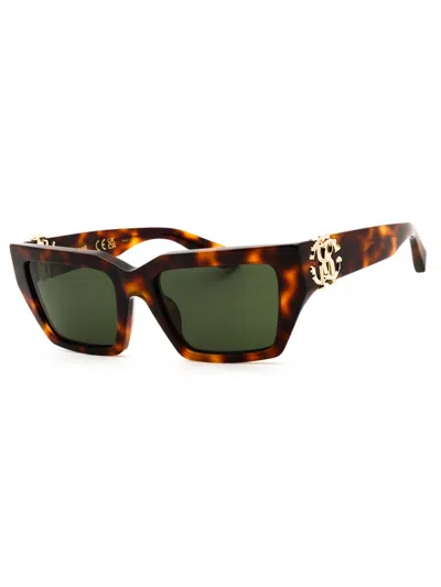 Roberto Cavalli Stylish Rectangular Sunglasses For Women In Brown