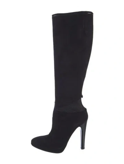 Pre-owned Roberto Cavalli Suede Boots In Black