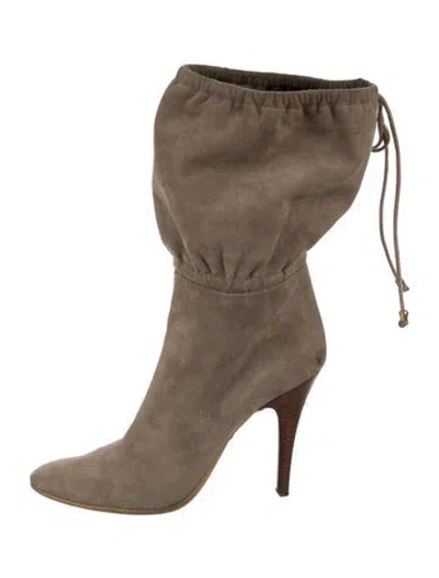 Pre-owned Roberto Cavalli Suede Boots In Green