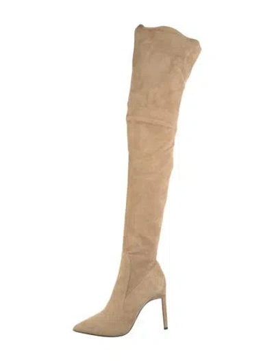Pre-owned Roberto Cavalli Suede Boots In Neutrals