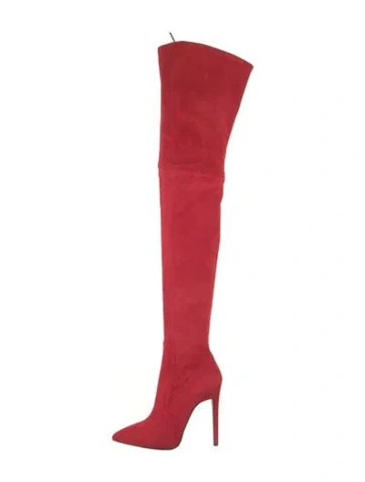 Pre-owned Roberto Cavalli Suede Boots In Red