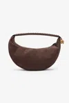 Roberto Cavalli Suede Hobo Roar Bag In Brown