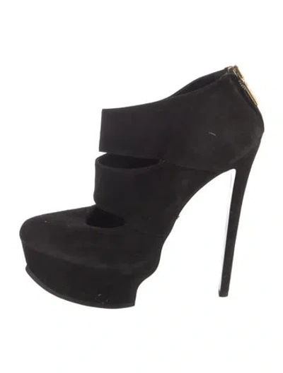 Pre-owned Roberto Cavalli Suede Pumps In Black