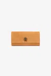 Roberto Cavalli Suede Wallet In Yellow
