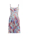 Roberto Cavalli Midi Dresses In Coral/iris