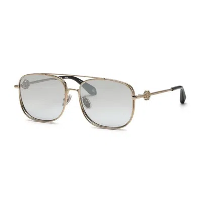 Roberto Cavalli Full-rim Pilot Sunglasses In Gray