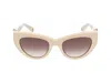 Shop Roberto Cavalli Sunglasses In Cream Full Glossy