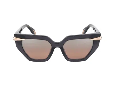 Roberto Cavalli Sunglasses In Dark Grey Transparent