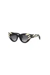 Roberto Cavalli Sunglasses Freedom Print Collection In Black