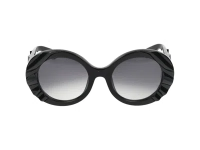 Roberto Cavalli Sunglasses In Glossy Black