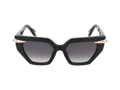 Roberto Cavalli Sunglasses In Glossy Black