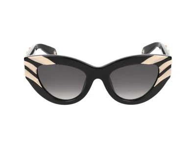 Roberto Cavalli Sunglasses In Glossy Black