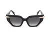 Roberto Cavalli Sunglasses In Glossy Black