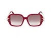 Roberto Cavalli Women's Src063 56mm Sunglasses In Glossy Full Red