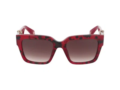 Roberto Cavalli Sunglasses In Glossy Red Squares