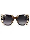 Roberto Cavalli Bianco Nero Acetate Sunglasses In Multi