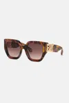 Roberto Cavalli Sunglasses  Mirror Snake Collection In Brown