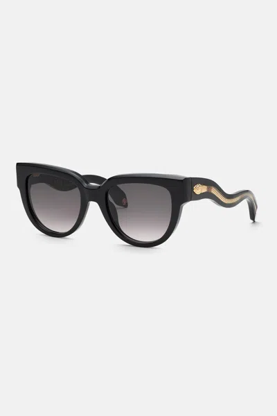Roberto Cavalli Sunglasses  Snake Collection In Black