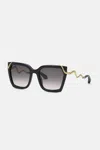 Roberto Cavalli Sunglasses  Snake Collection In Black