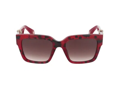 Roberto Cavalli Sunglasses  Src040 M 07 Mt Quadri Rosso Lucido /20/140 In Brown