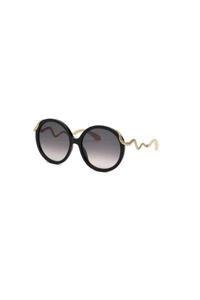 Roberto Cavalli Sunglasses Snake Collection In Black