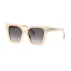 Roberto Cavalli Sunglasses Square Full Rim, Cream Beige Frame And Grey Gradient Lens Src002s09x7 In Neutral