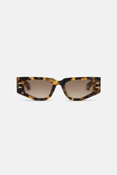 Roberto Cavalli Sunglasses With Rectangular Front And Fangs In Multi