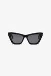Roberto Cavalli Sunglasses With Smooth Front And Matelassè Effect On Temples In Shiny Black