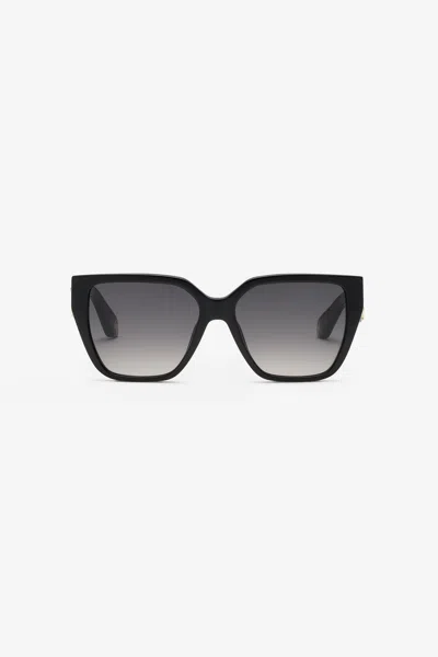 Roberto Cavalli Sunglasses With Wide And Feminine Front In Shiny Black