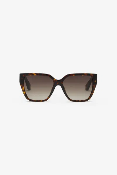 Roberto Cavalli Sunglasses With Wide And Feminine Front In Shiny Brown/yellow H