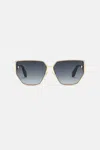 Roberto Cavalli Sunglasses With Wide Shape Front, Metal Fangs Embellishment In Shiny Rose Gold