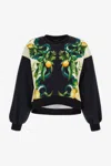 Roberto Cavalli Swatshirt Lemon Print In Black