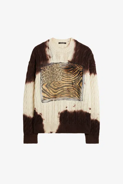 Roberto Cavalli Sweater In Natural/brown