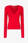 Roberto Cavalli Sweater With Snake Head Charms In Red