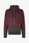 Roberto Cavalli Hooded Abstract-print Zip-up Sweatshirt In Multi