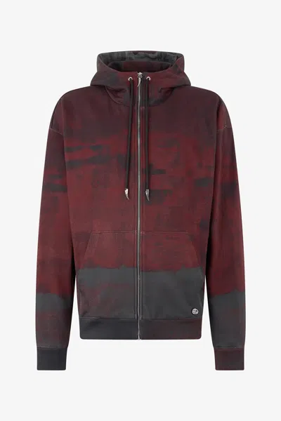 ROBERTO CAVALLI SWEATSHIRT MIT KAPUZE UND REISSVERSCHLUSS