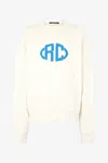 Roberto Cavalli Monogram-embroidered Sweatshirt In White