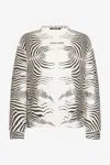 Roberto Cavalli Zebra Print Sweatshirt In Multi
