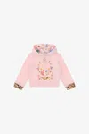 Roberto Cavalli Sweatshirt Mit Print Mit Blumen, Früchten Und Jaguar Skin In Pink